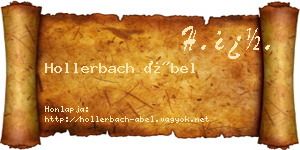 Hollerbach Ábel névjegykártya